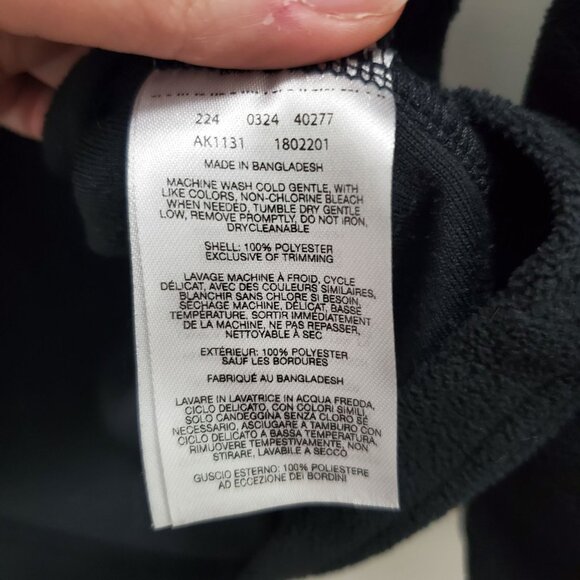 Columbia Women's Black Fleece 1/4 Zip Mock Neck Pullover Base Layer Size L - Picture 4 of 5